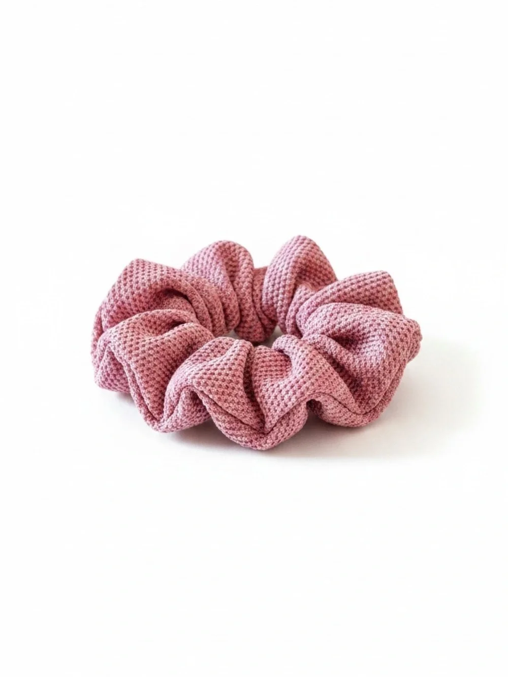 Terracotta Soft Comfy Stretch Square Texture Fabric Scrunchie Addl Colors Avail